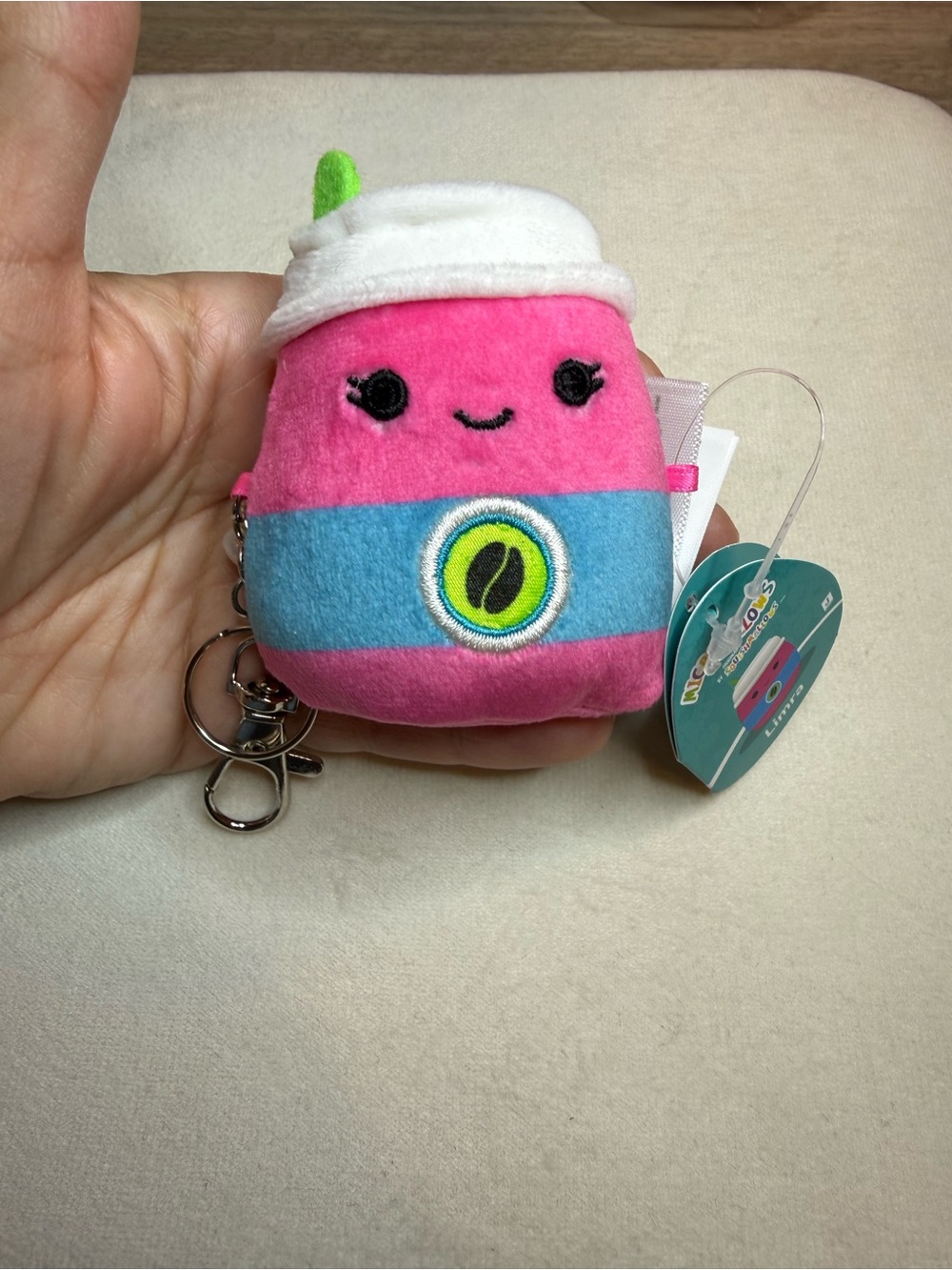 Limra the Latte Micromallow Plush Keychain/ Bag Charm- NWT